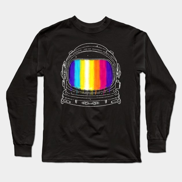 Astronaut With The Great Color Long Sleeve T-Shirt by sket_chy